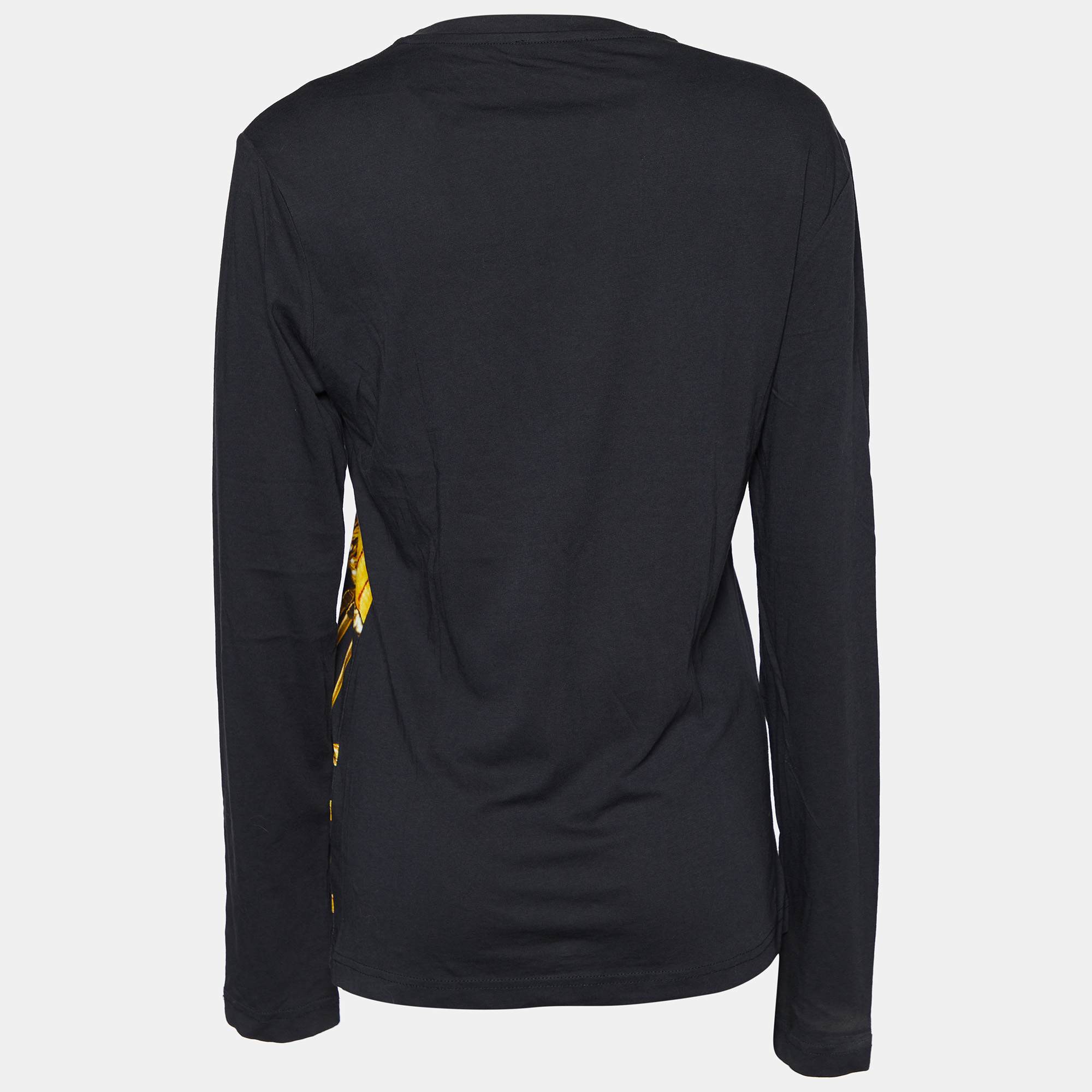 

Versace Jeans Black & Gold Chain Link Print Long Sleeve T-Shirt