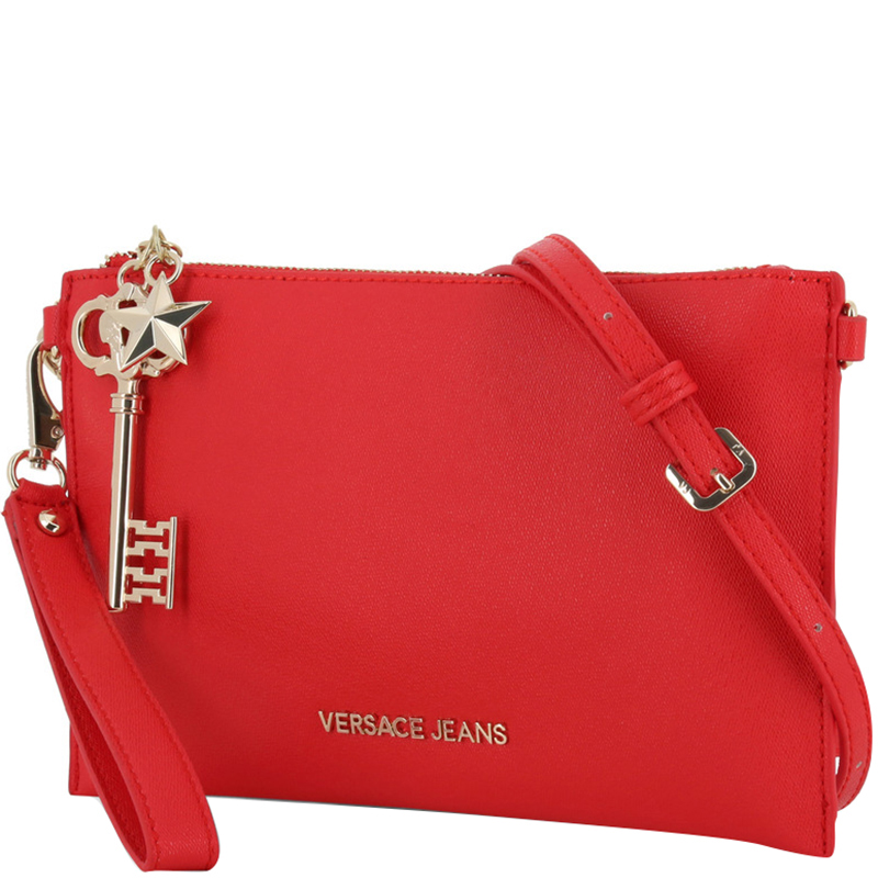 

Versace Jeans Red Synthetic Leather Clutch Bag