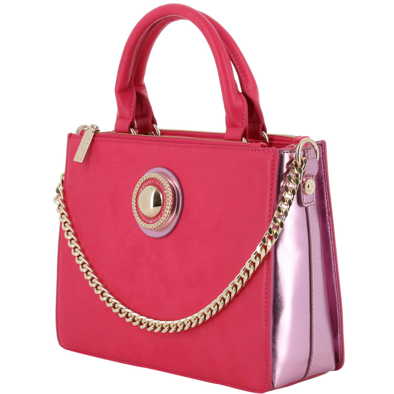 

Versace Jeans Pink Synthetic Leather Top Handle Bag