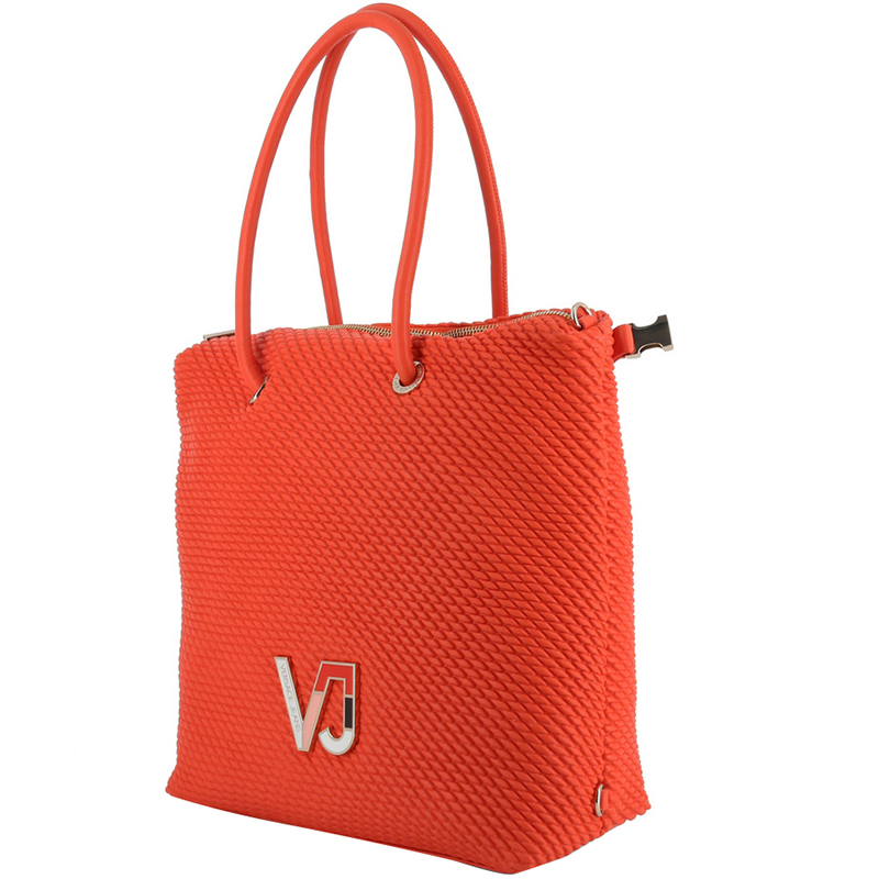 

Versace Jeans Orange Signature Synthetic Leather Tote