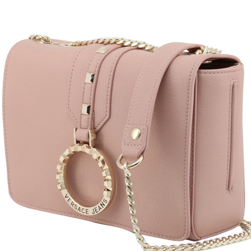 

Versace Jeans PInk Synthetic Leather Chain Crossbody Bag