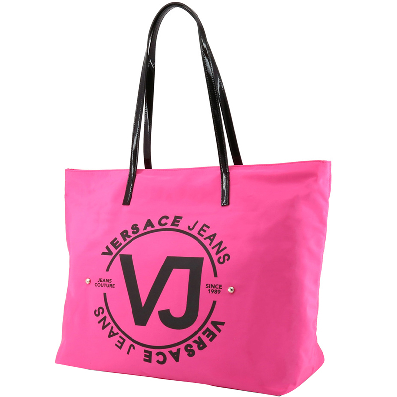 

Versace Jeans Pink Synthetic Leather Shopping Tote Bag