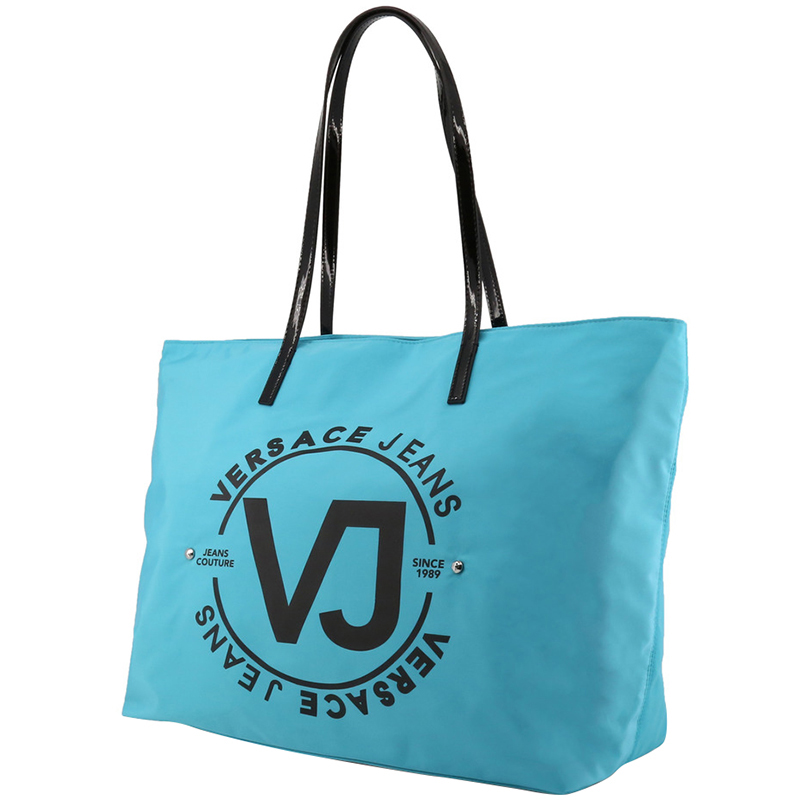 

Versace Jeans Blue Synthetic Leather Shopping Tote Bag