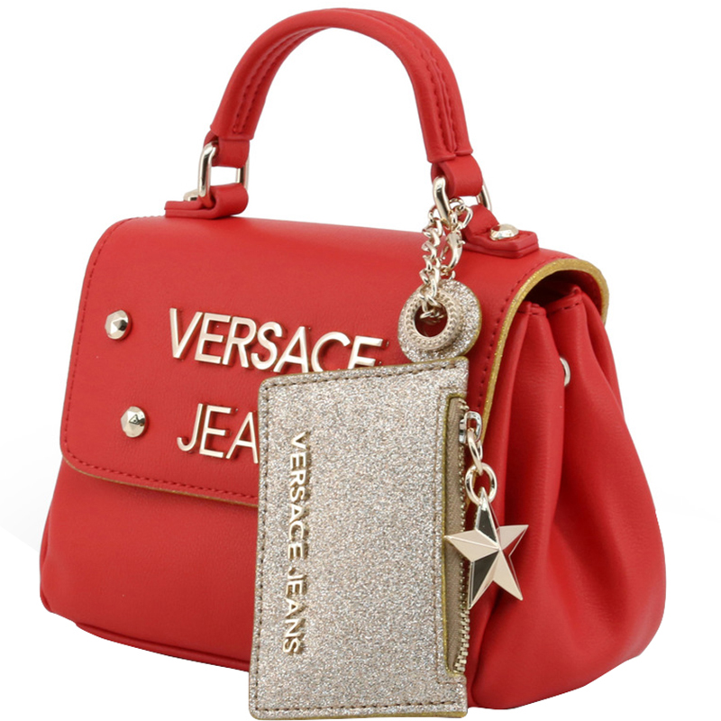 

Versace Jeans Red Synthetic Leather Top Handle Bag