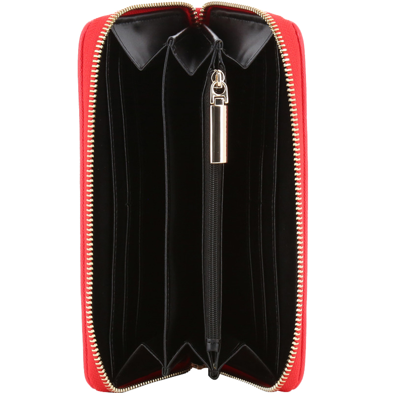 

Versace Jeans Red Faux Leather Zip Around Wallet
