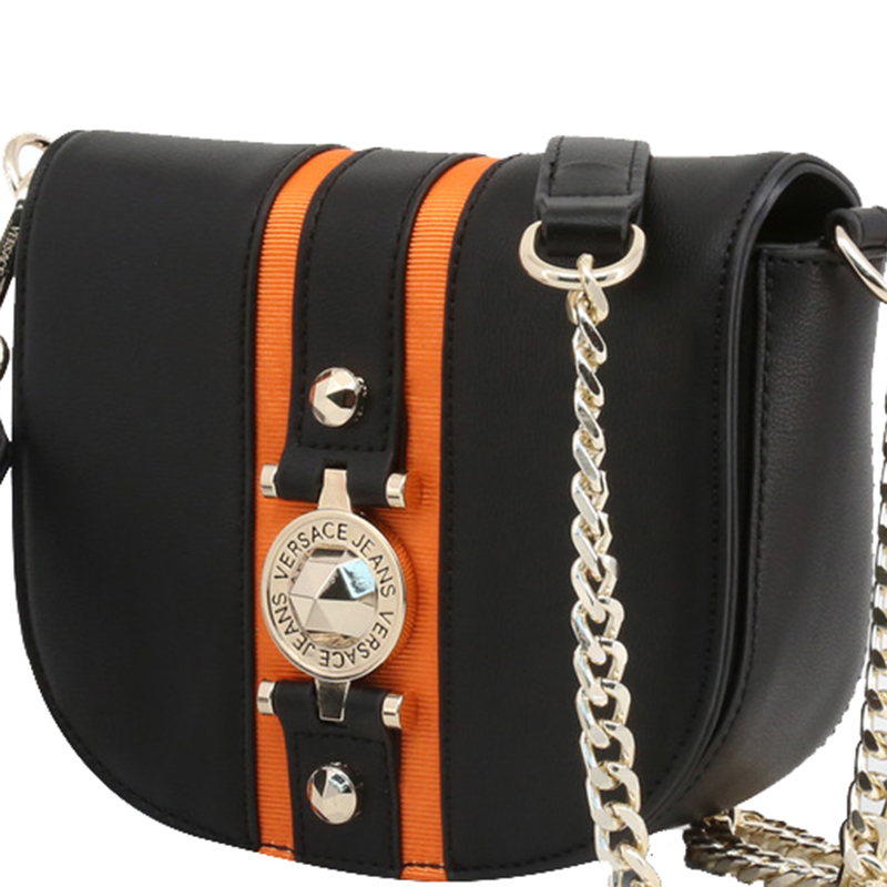 

Versace Jeans Black Faux Leather Crossbody Bag