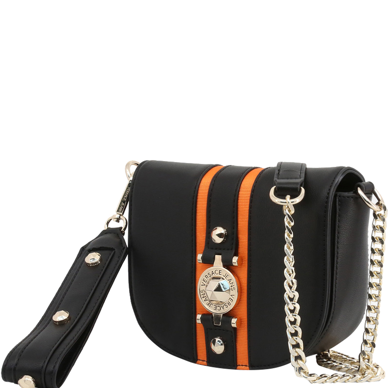 

Versace Jeans Black Faux Leather Crossbody Bag