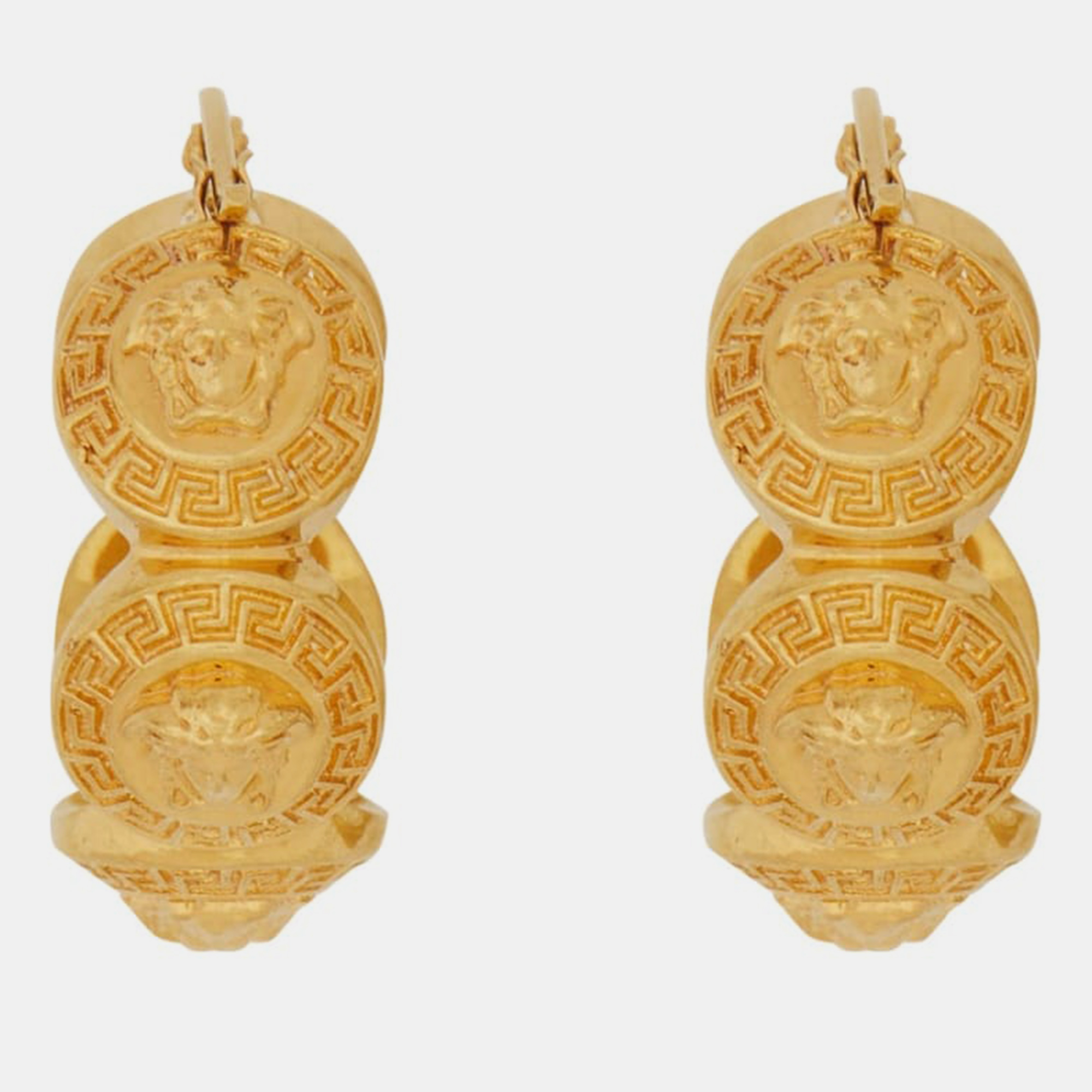 

Versace Gold Metal Medusa Tribute Hoop Earrings