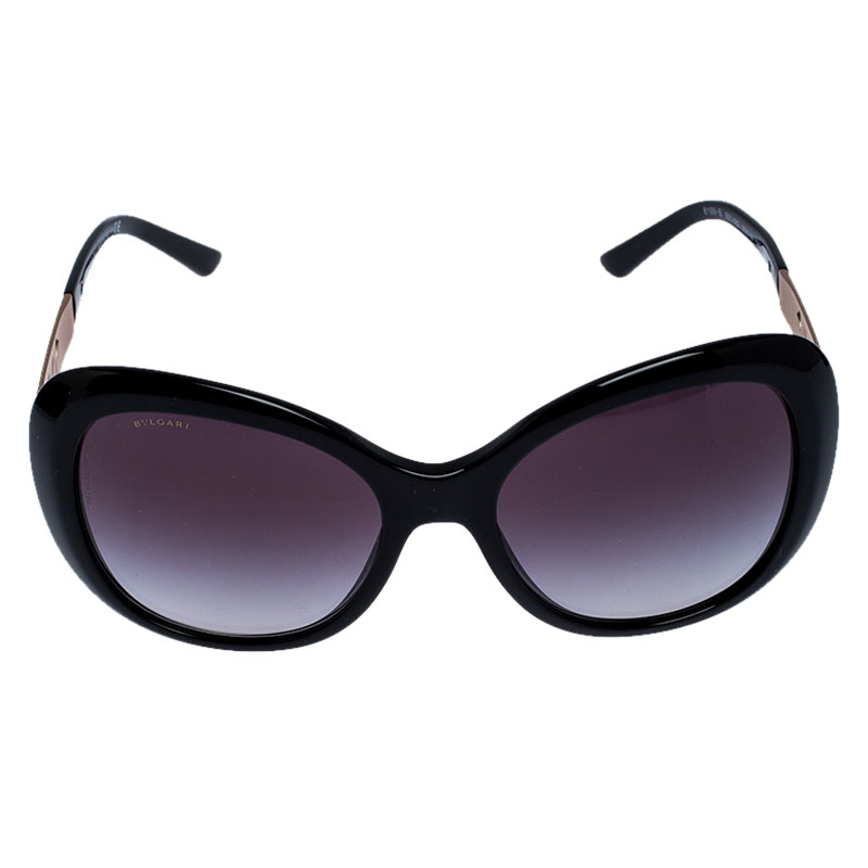 

Bvlgari Black Gradient 8199-B Crystal Embellished Cateye Sunglasses