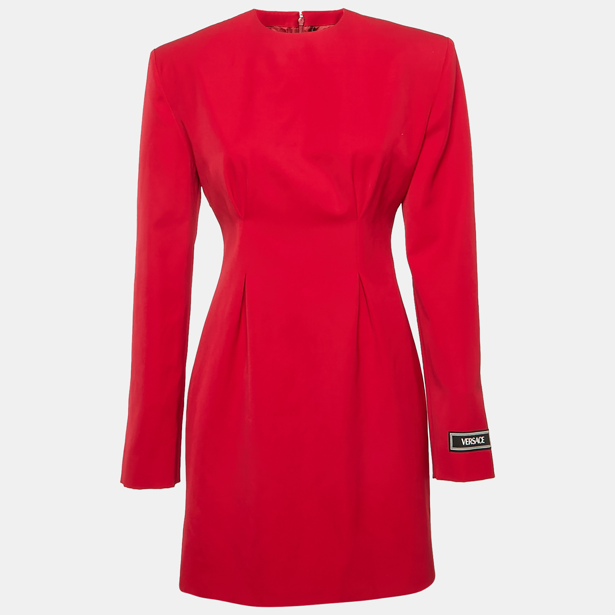 

Versace Red Wool Corset Long Sleeve Mini Dress S