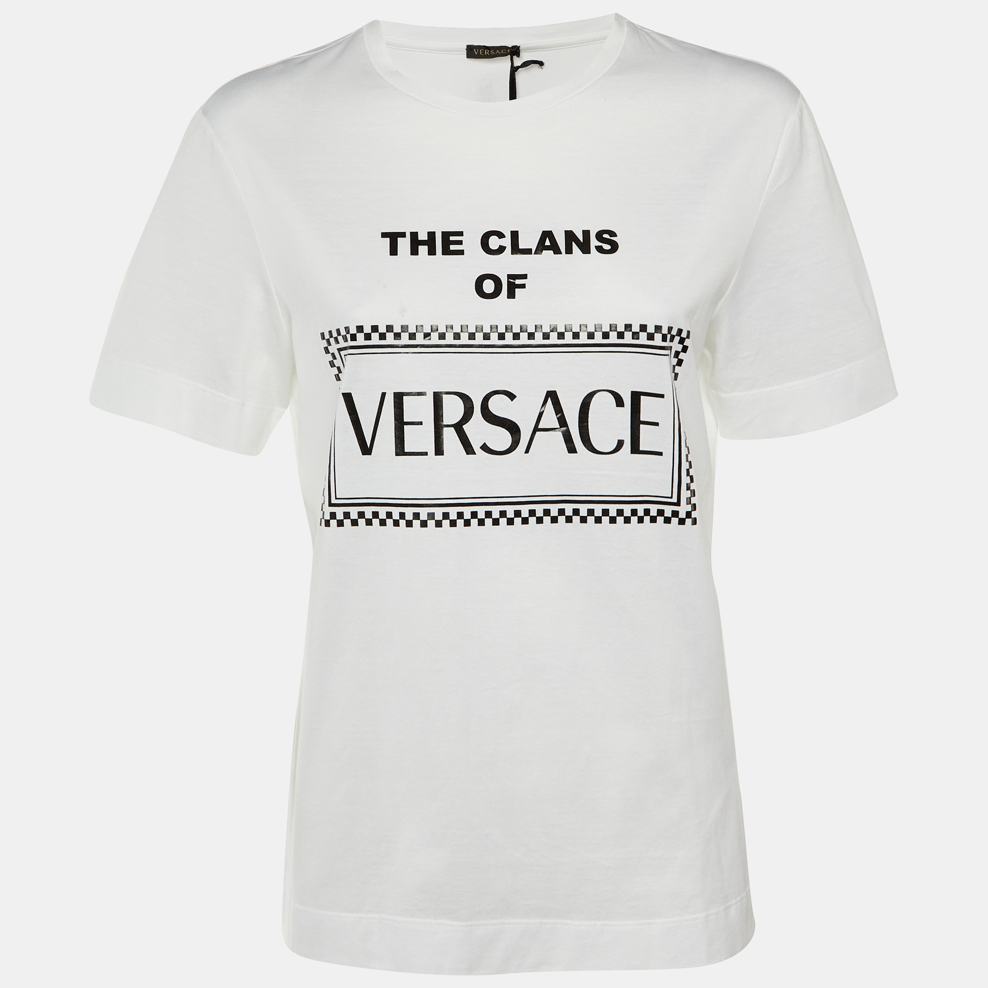 

Versace White The Clans of Versace Cotton Crew Neck T-Shirt M