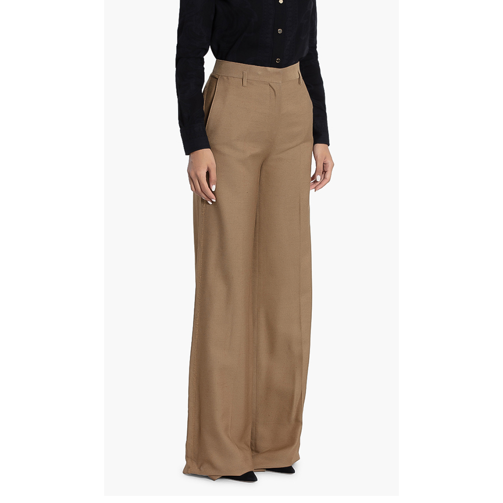 

Versace Brown Gianni Wide Leg Trousers  (38