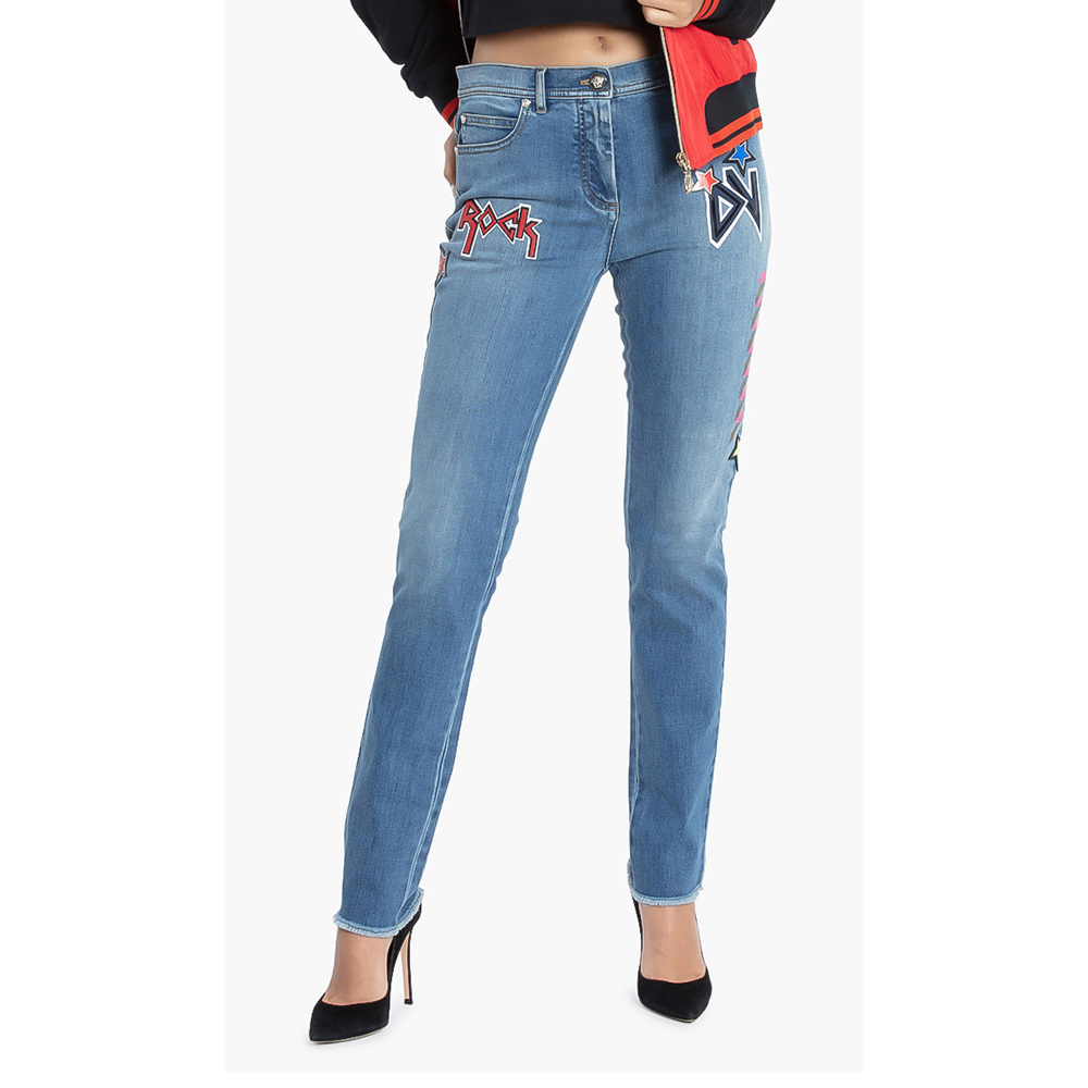 

Versace Blue Gianni Rock Patch Jeans /M (27