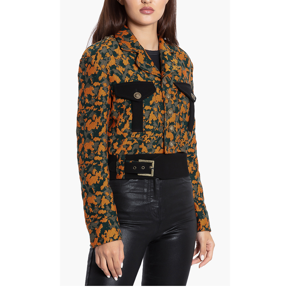 

Versace Green Versus Gianni Printed Jacket  (IT 48