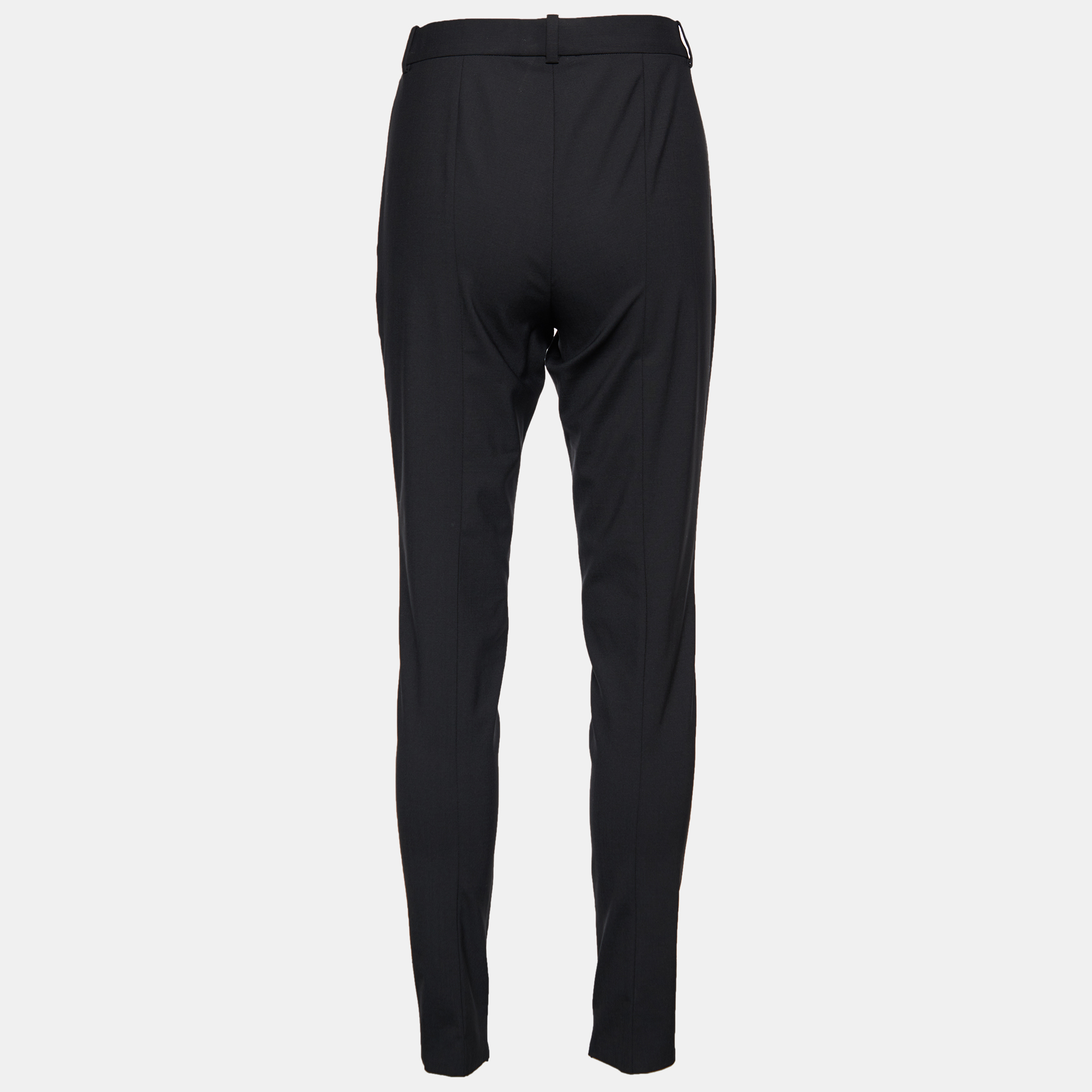 

Versace Black Stretch Wool Tailored Trousers