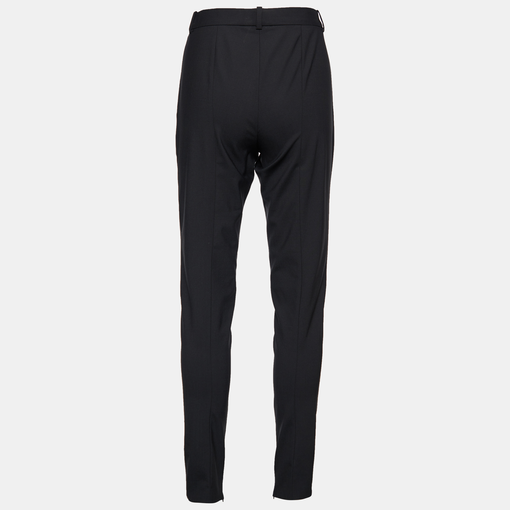 

Versace Black Stretch Wool Tailored Trousers