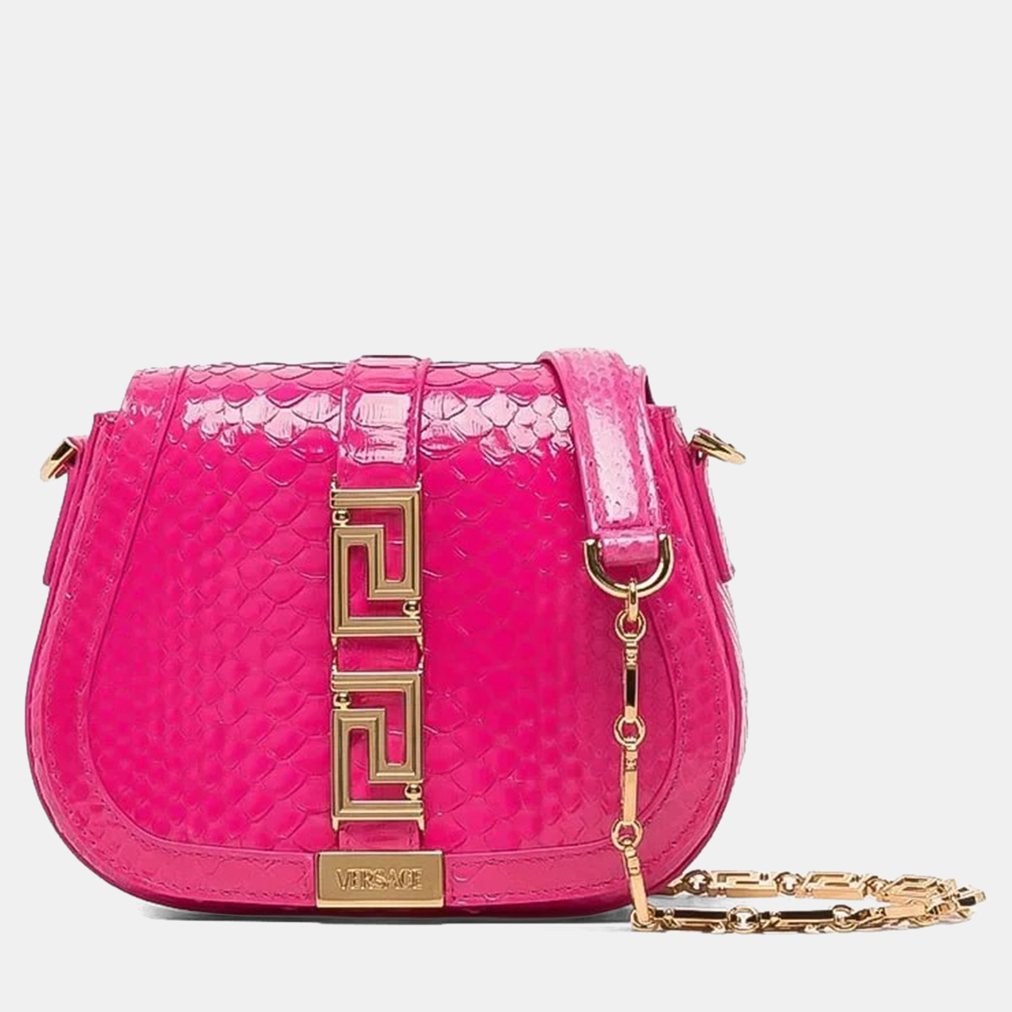 

Versace Greca Pink Leather Chain Shoulder Bag