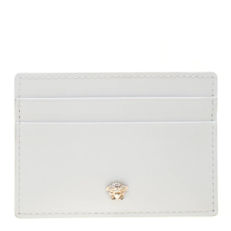 Versace White Leather Card Case