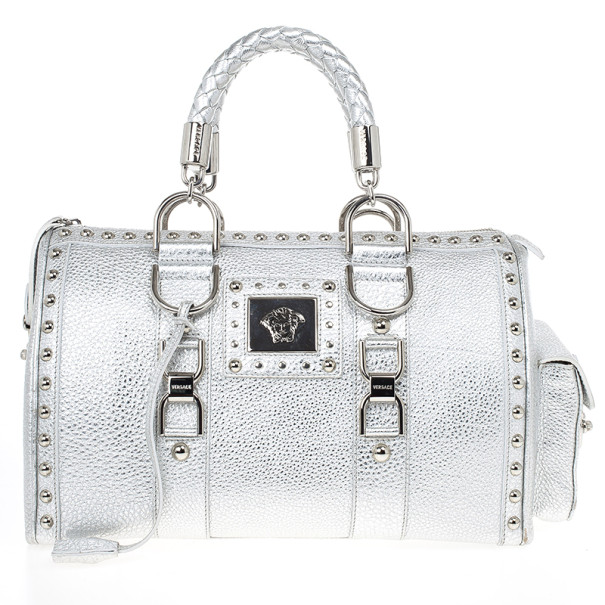 Pre Owned Versace Large Metallic Snap Out of It 