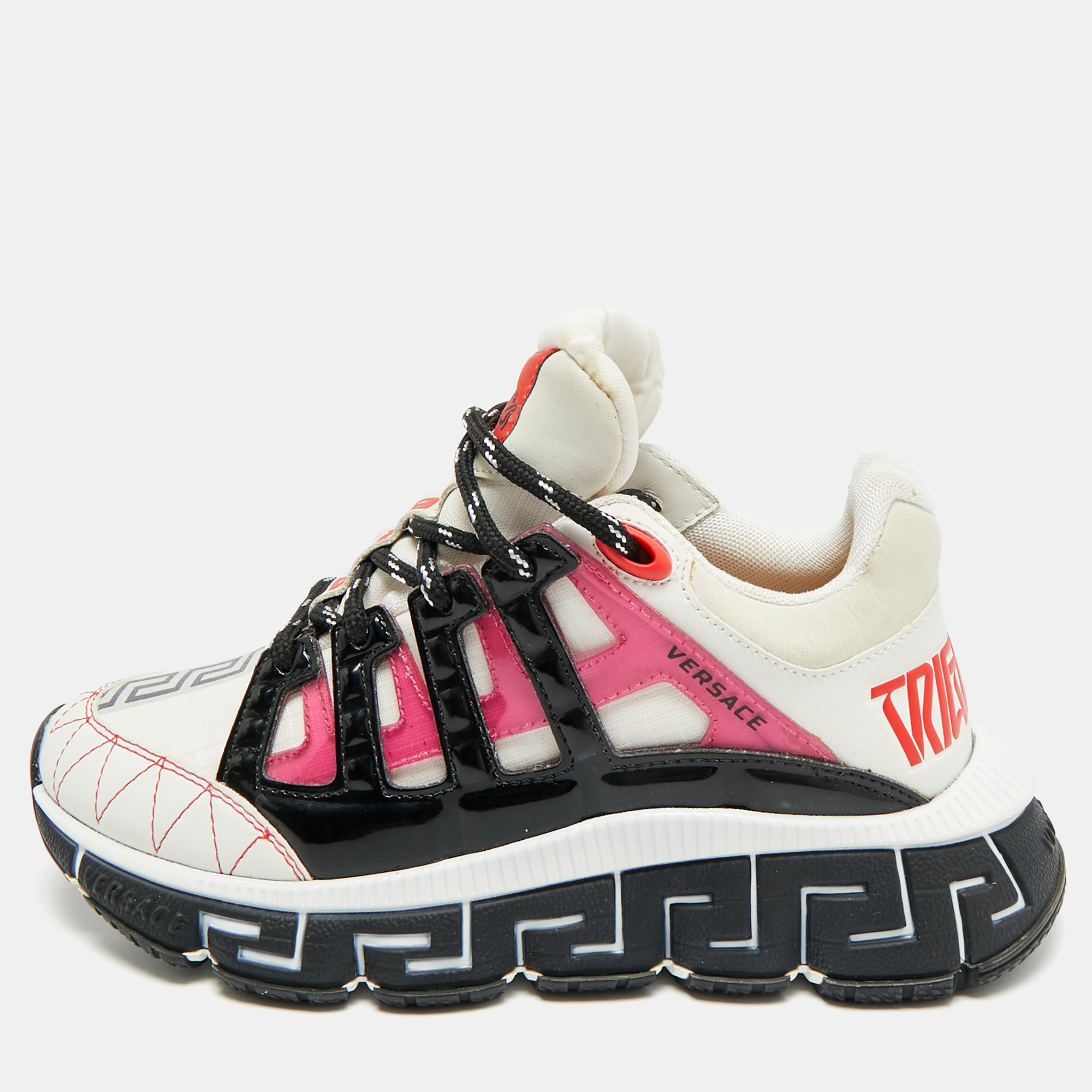 

Versace Trigreca Size  Multicolor Leather and Rubber Low Top Sneakers