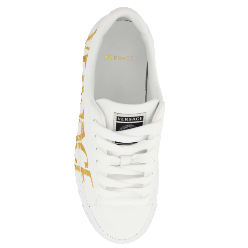 

Versace White/Gold Greca Logo Sneakers Size IT