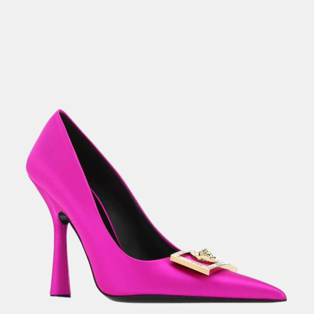 

Versace Pink Satin Medusa Pumps Size EU