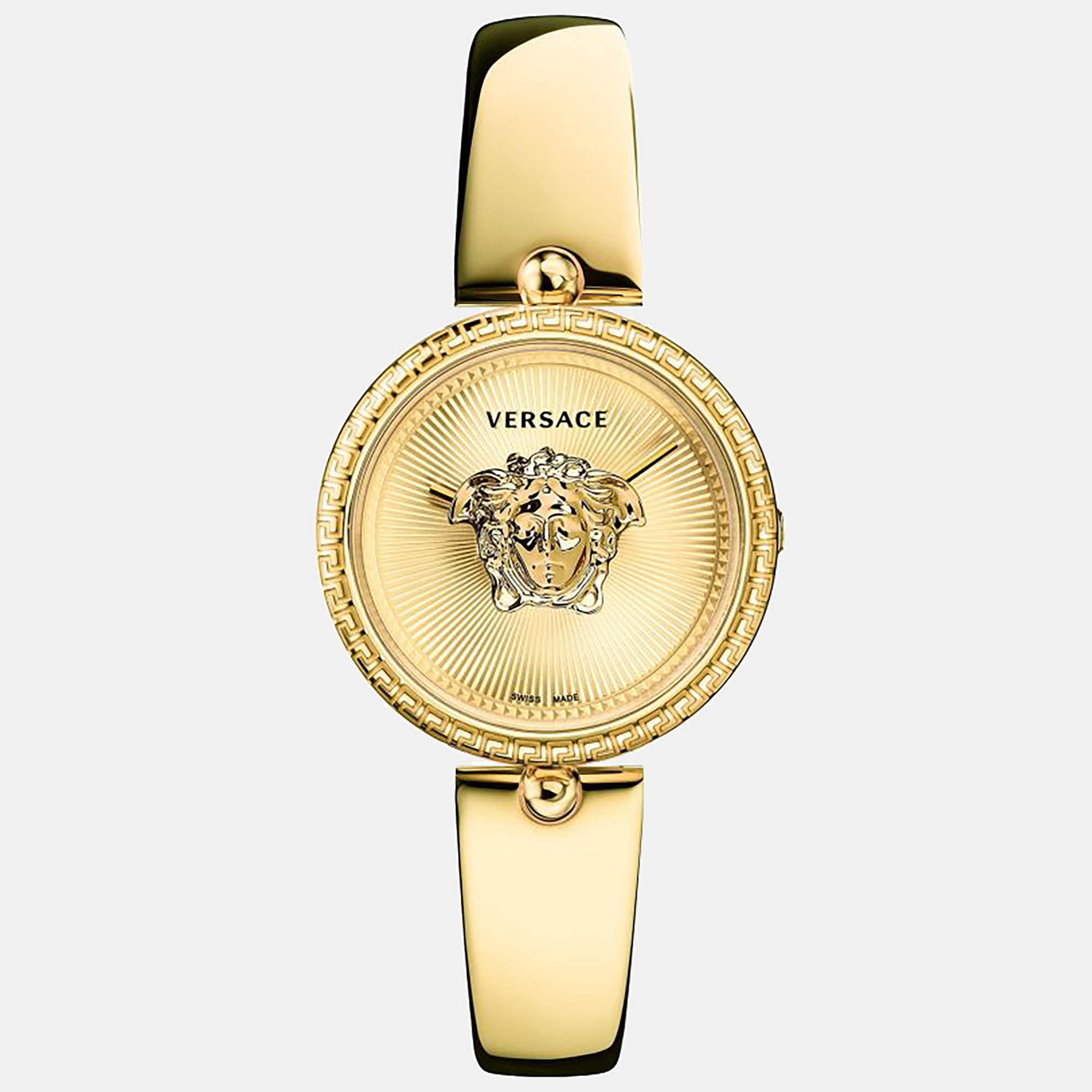 Pre-owned Versace Women's Vecq00618 Palazzo Empire 34mm Quartz Watch In Gold