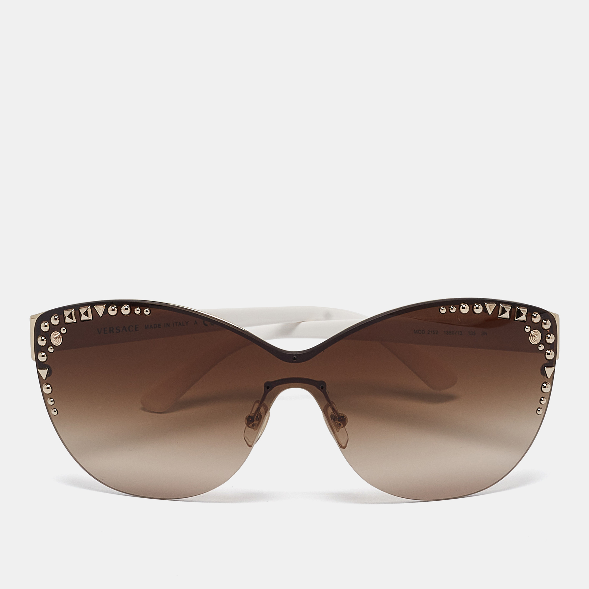 

Versace Brown/White Gradient MOD.2152 Studded Cat Eye Sunglasses