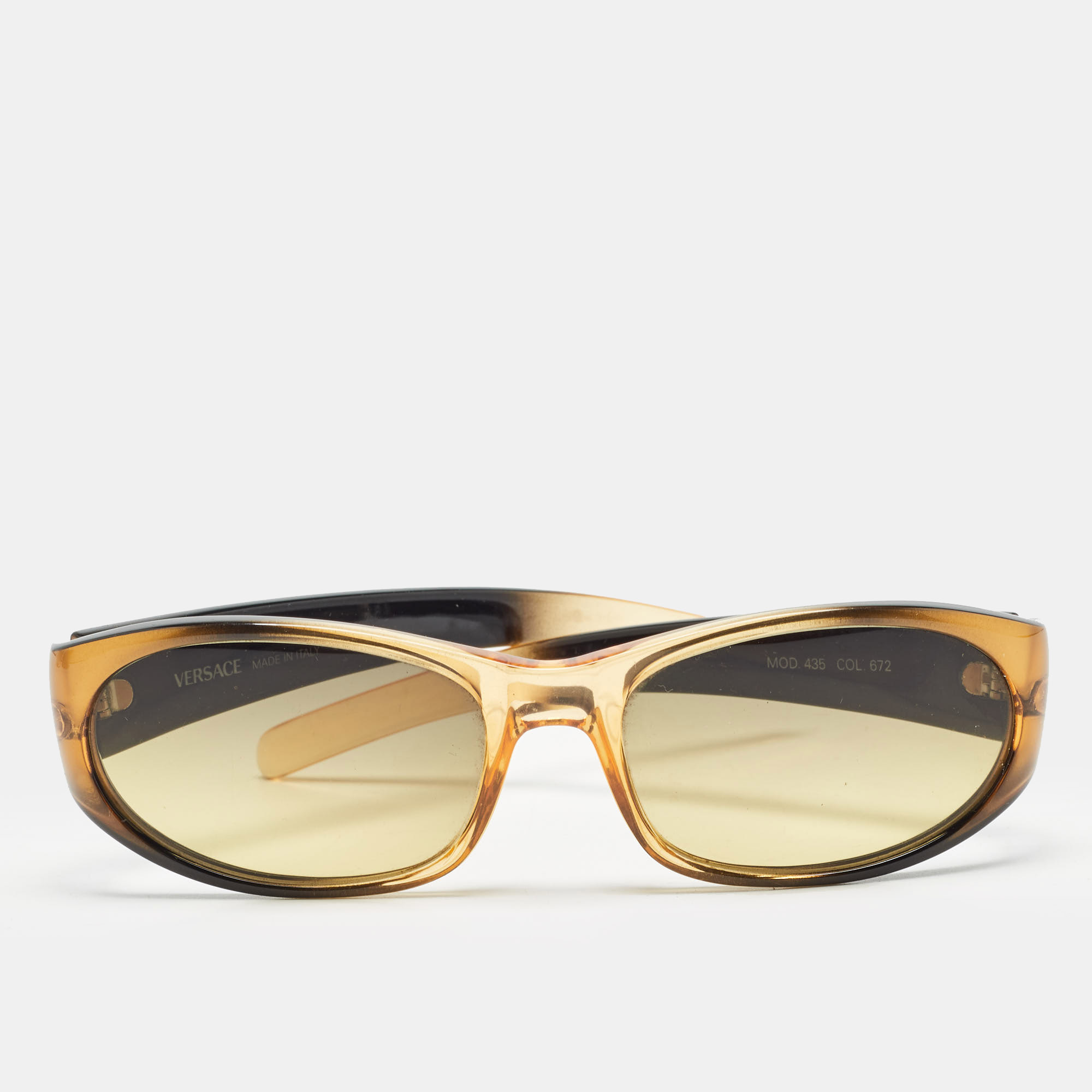 

Versace Brown MOD.435 Medusa Studded Oval Sunglasses
