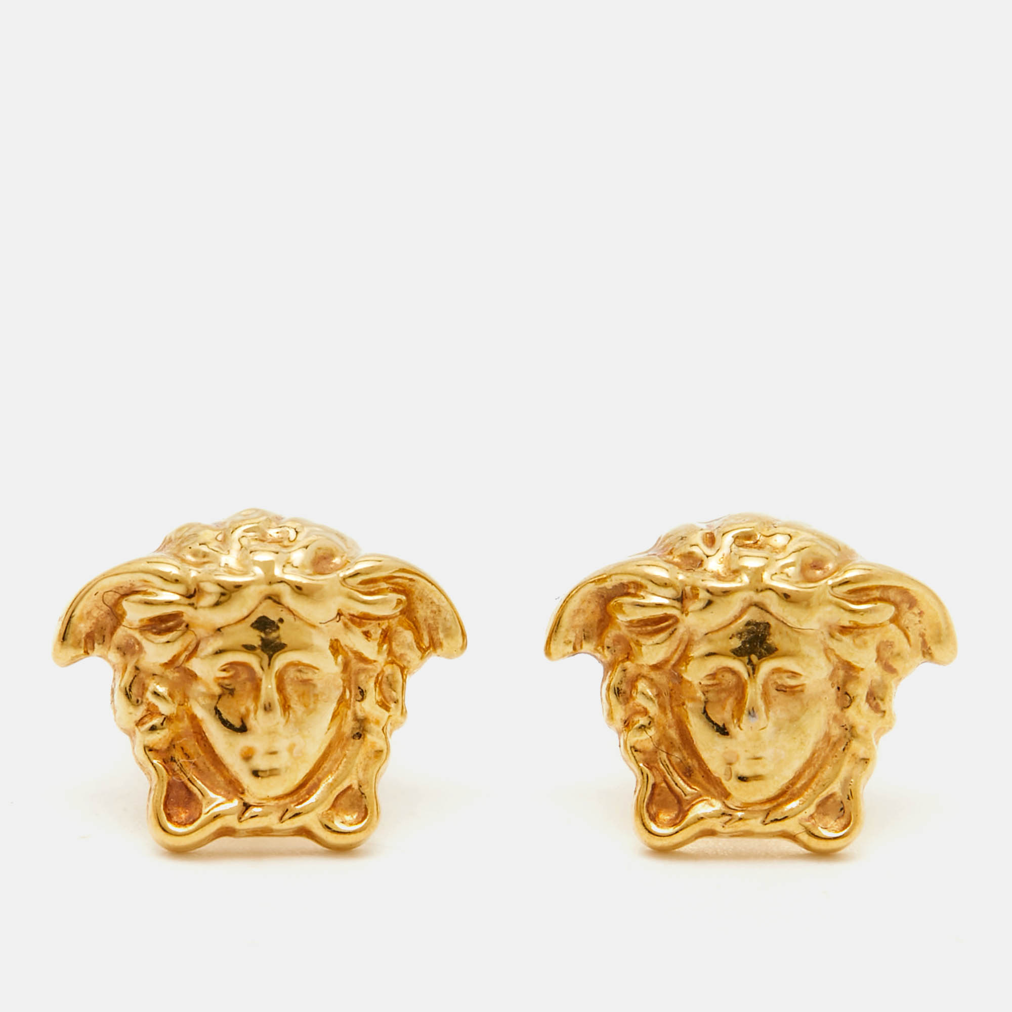 

Versace Medusa Gold Tone Stud Earrings