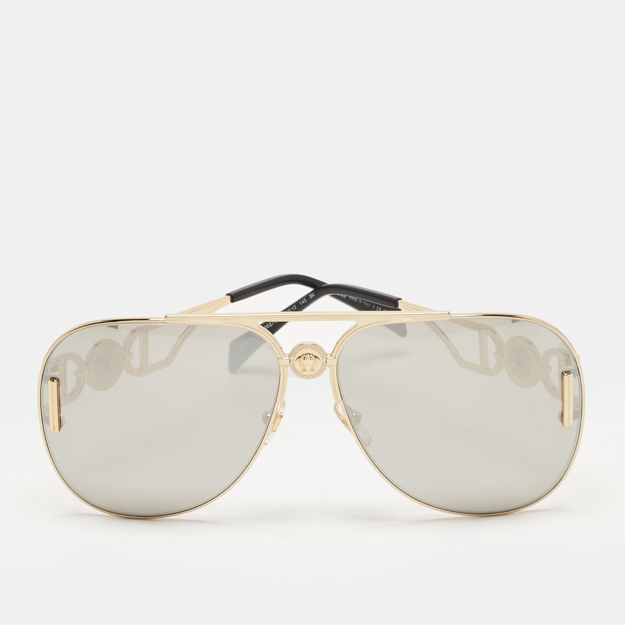 

Versace Gold Tone/Grey Mirrored MOD. 2255 Palazzo Aviator Sunglasses