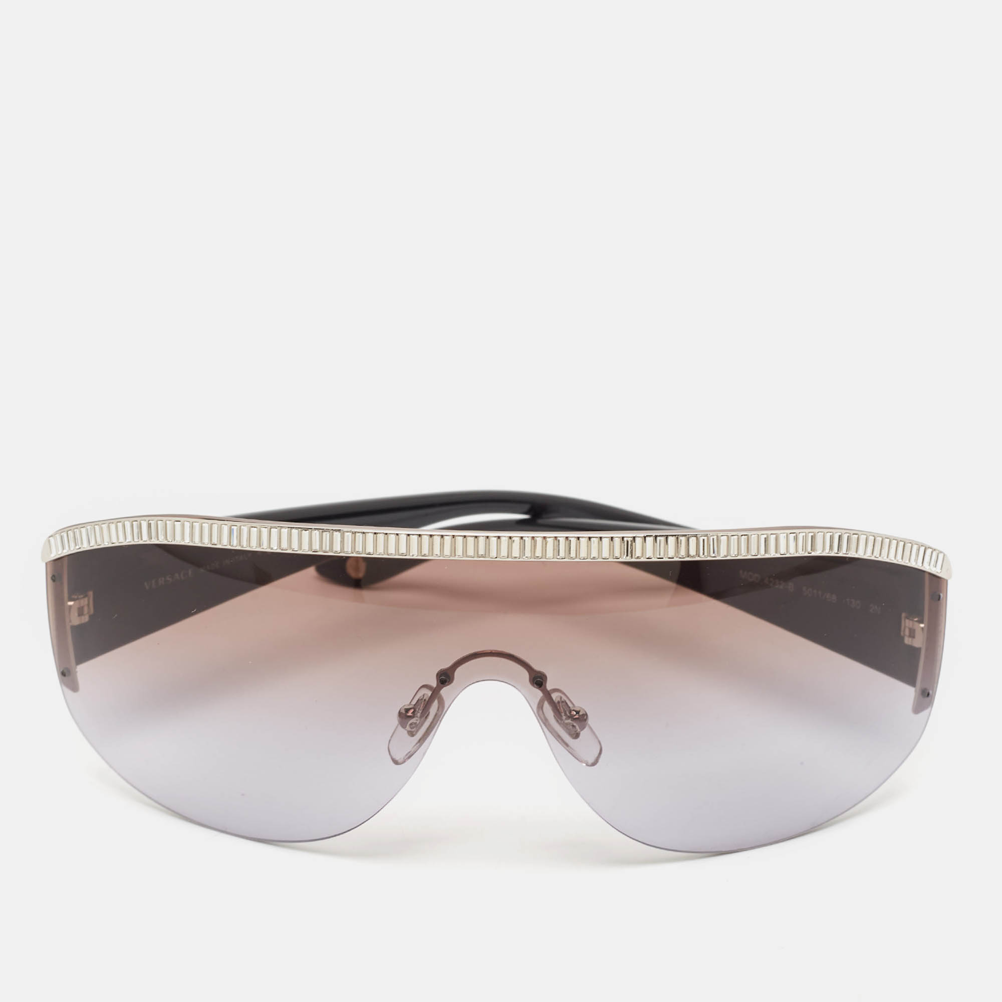 

Versace Brown/Pink Gradient MOD. 4232-B Crystals Shield Sunglasses