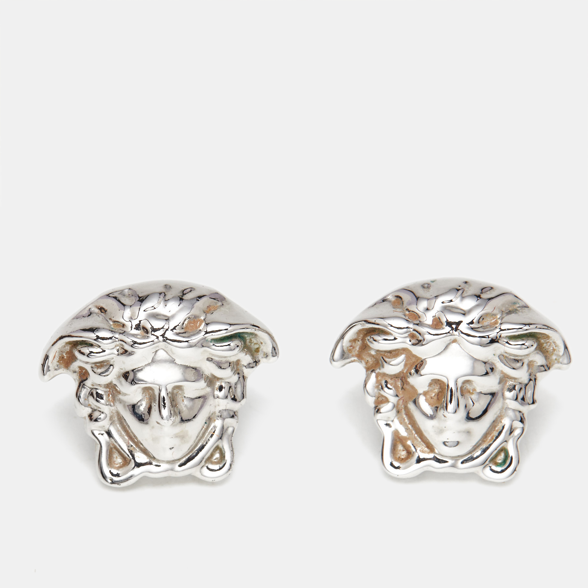 

Versace Medusa Silver Tone Earrings