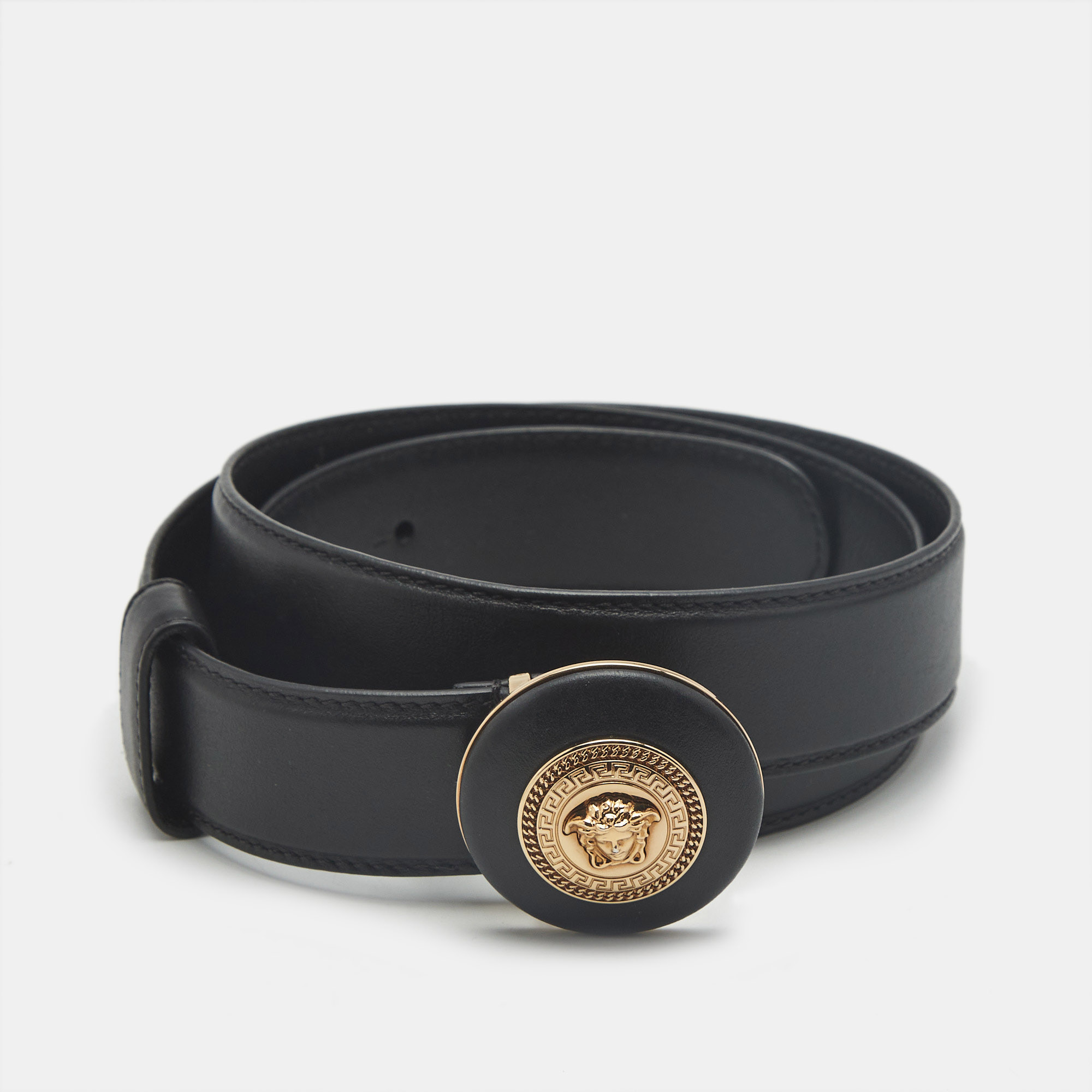 

Versace Medusa  Buckle Belt Black Leather
