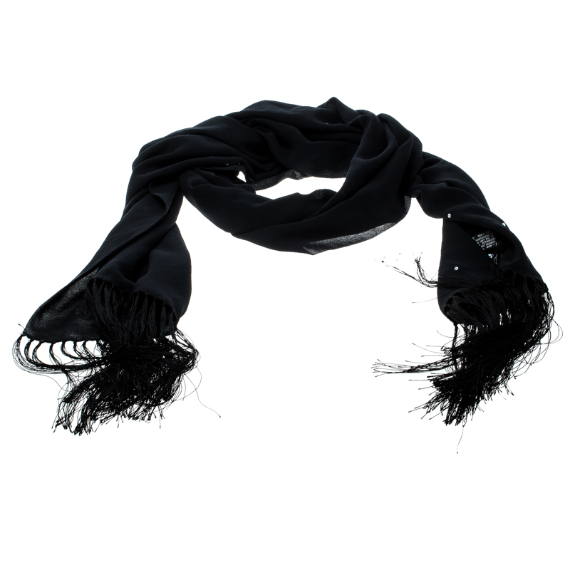 versace black scarf