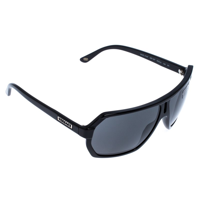 Versace Black MOD 4197 Aviator Sunglasses