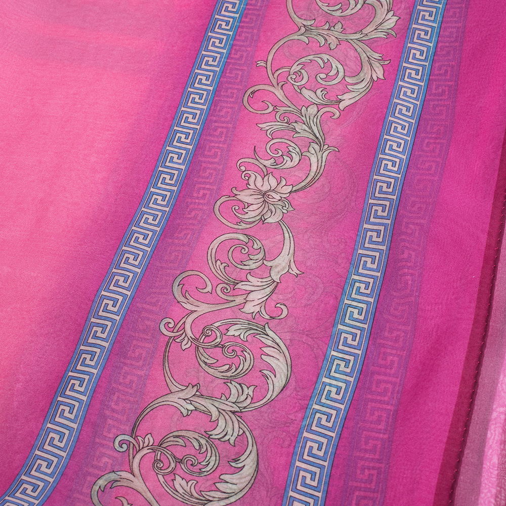 

Versace Fuschia Pink Printed Silk Stole