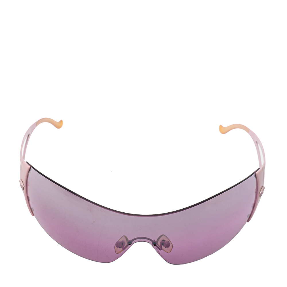 

Versace Pink Tone/Dark Pink Gradient 2034 Medusa Shield Sunglasses, Purple