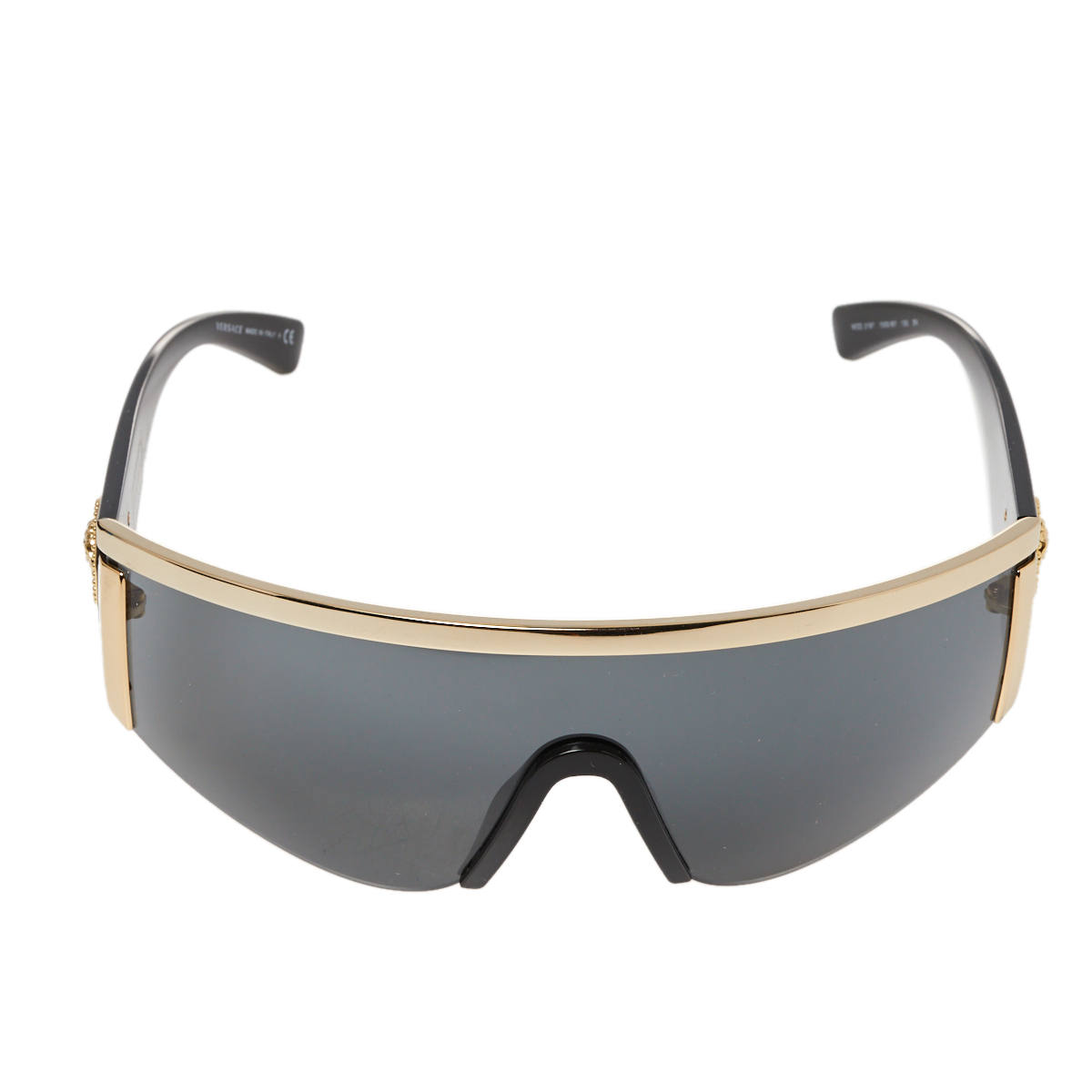 

Versace Gold Tone/Grey 2197 Medusa Shield Sunglasses