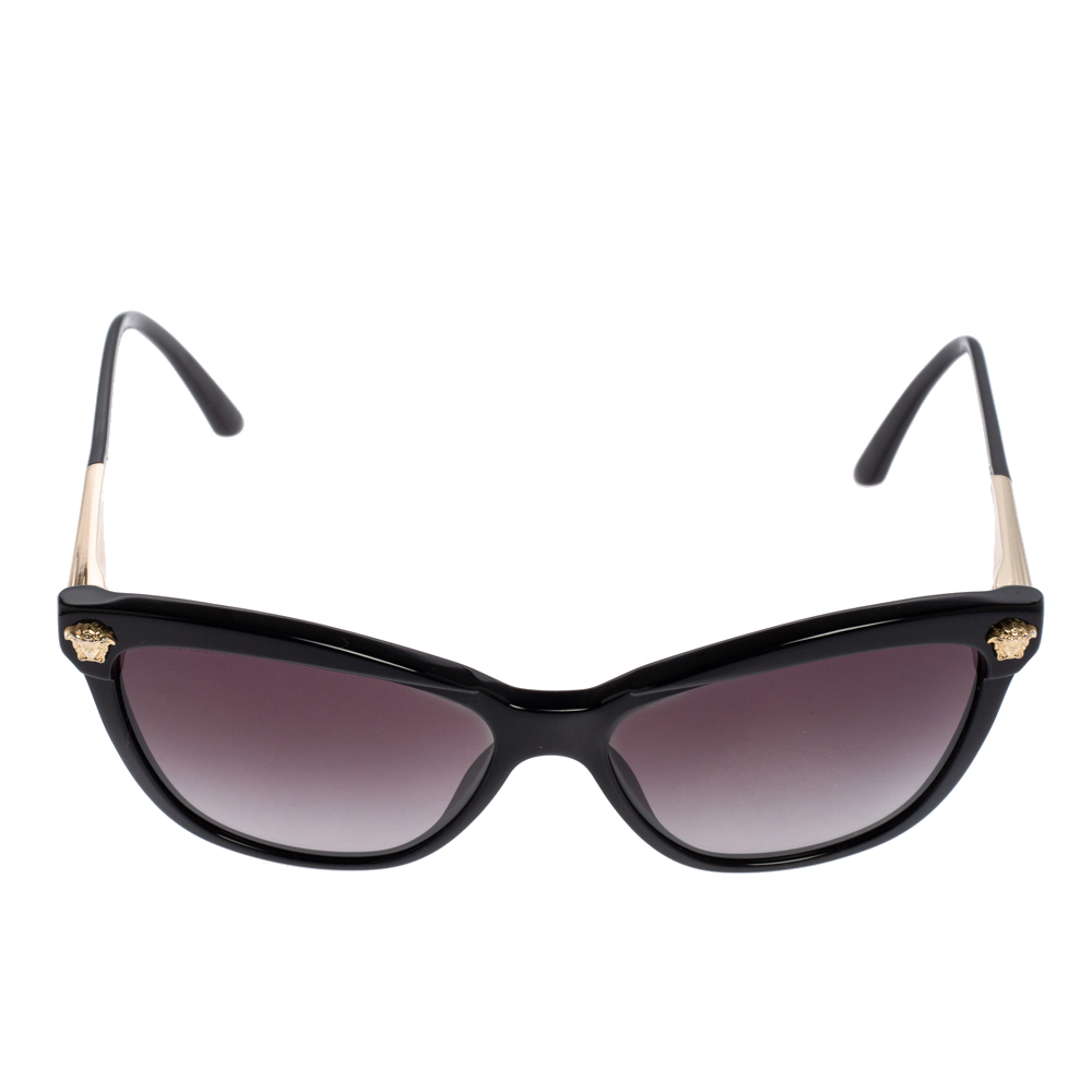 

Versace Black Acetate Medusa Gradient Cat Eye Sunglasses