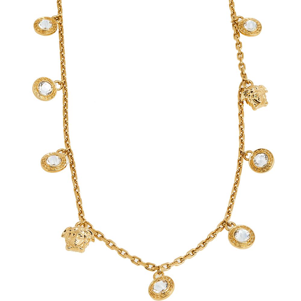 

Versace Medusa and Crystal Gold Plated Necklace