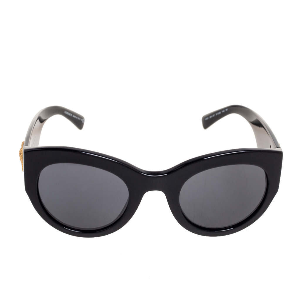 

Versace Black VE 4353 Medusa Cat Eye Sunglasses