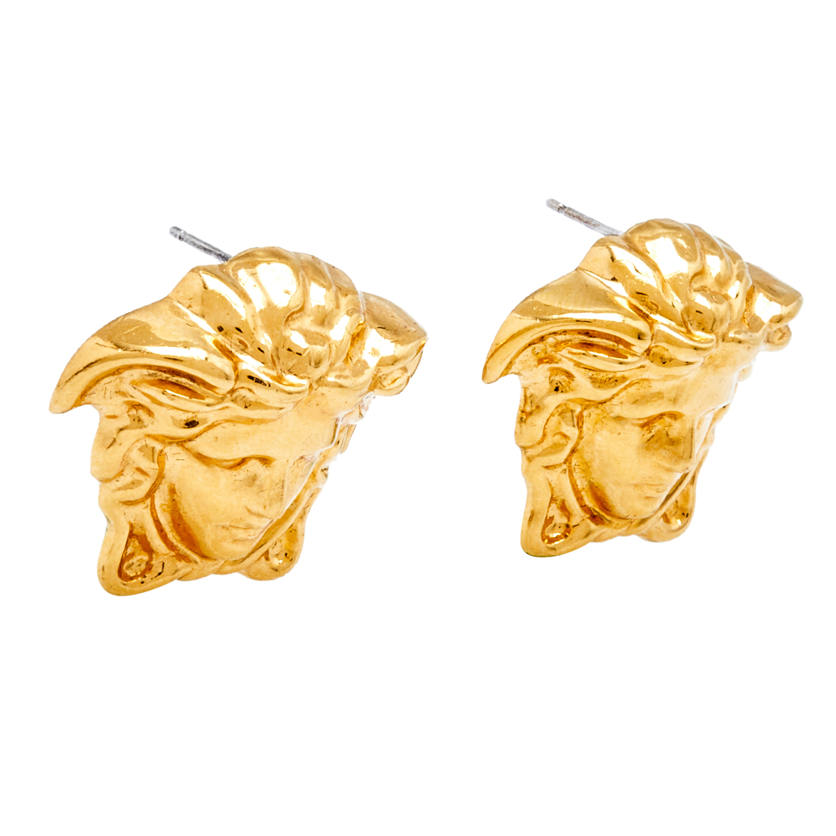 

Versace Gold Tone Medusa Stud Earrings