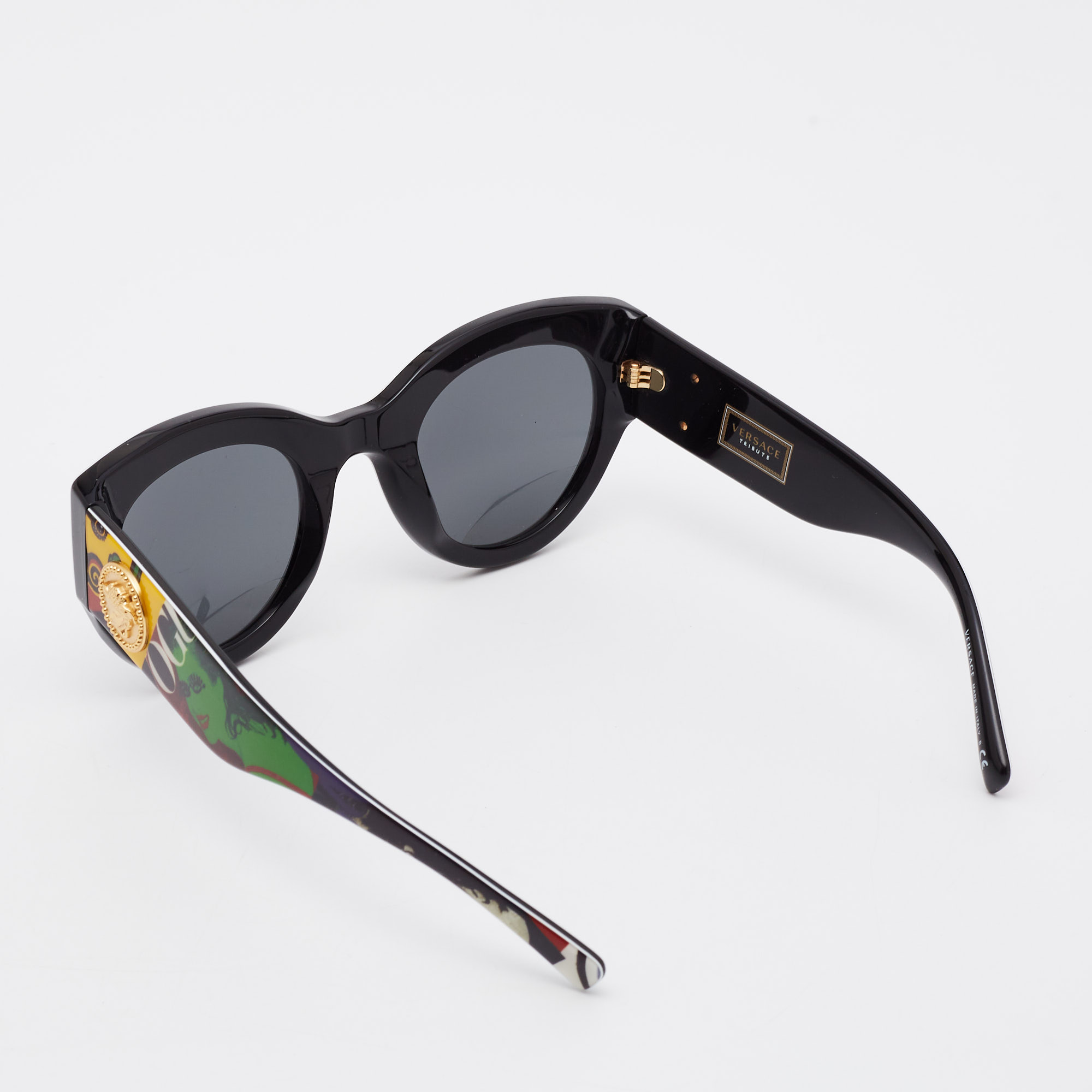 

Versace Multicolor Tribute Vogue Print Acetate Cat Eye Sunglasses
