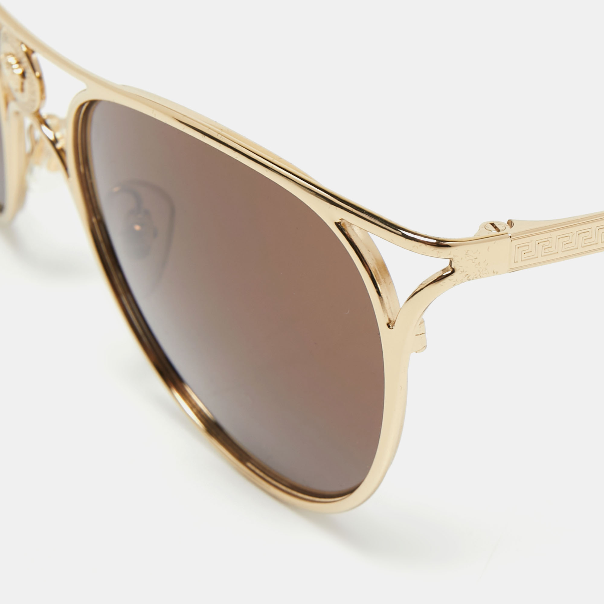 

Versace Gold/Black Mod.2237 Aviator Gradient Sunglasses