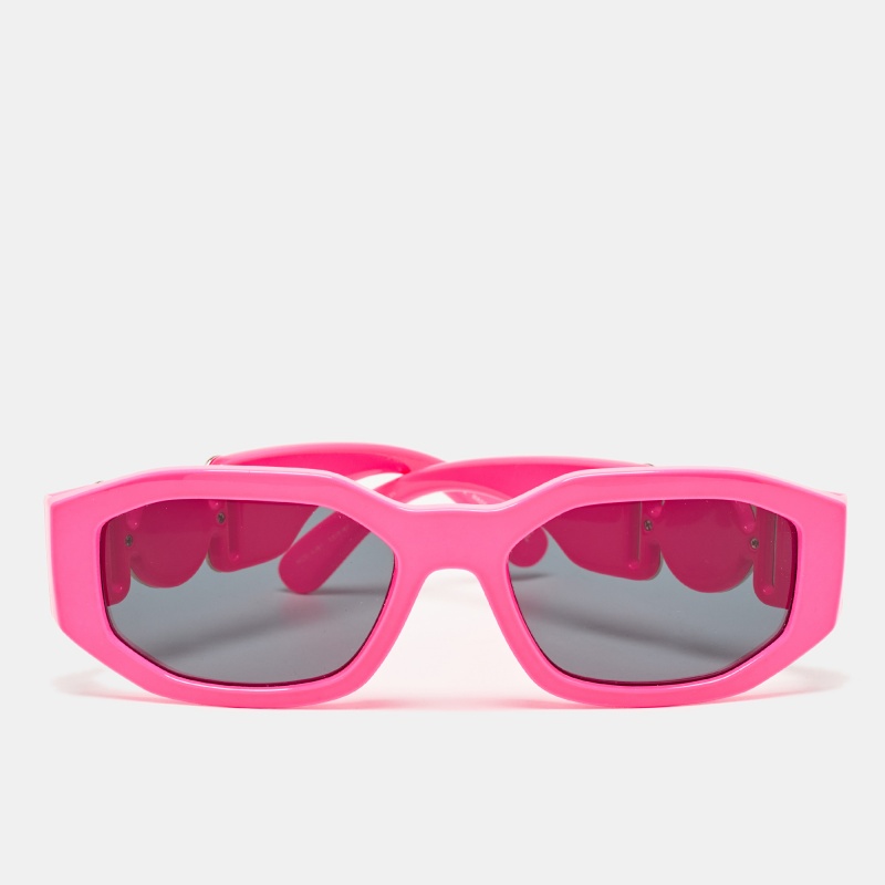 

Versace Pink/Black Biggie Rectangle Sunglasses