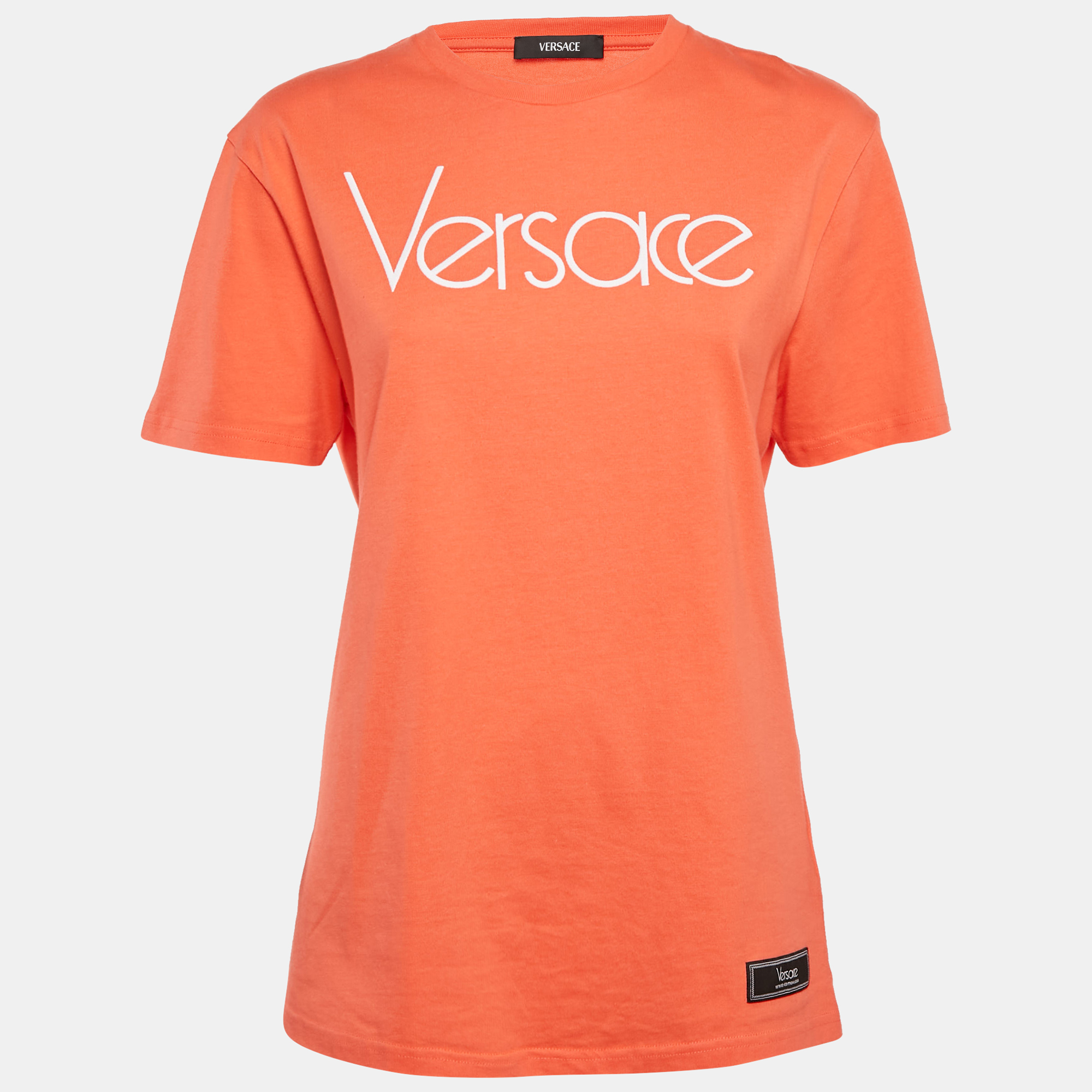 

Versace Coral Pink 1978 Re-Edition Cotton Crew Neck T-Shirt S