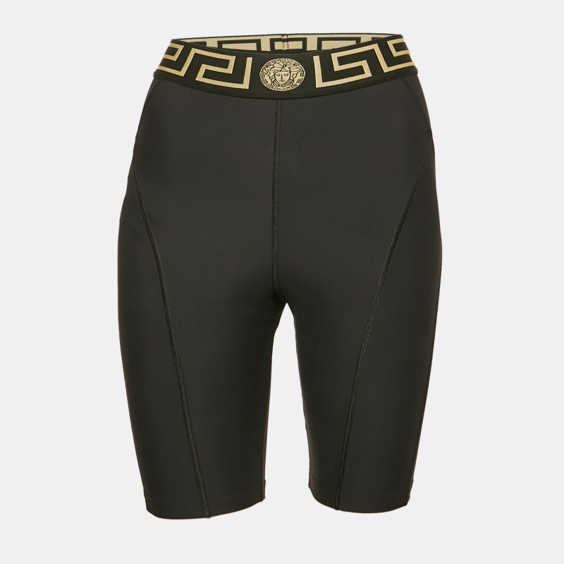 

Versace Black Nylon Greca Band Cycling Shorts S