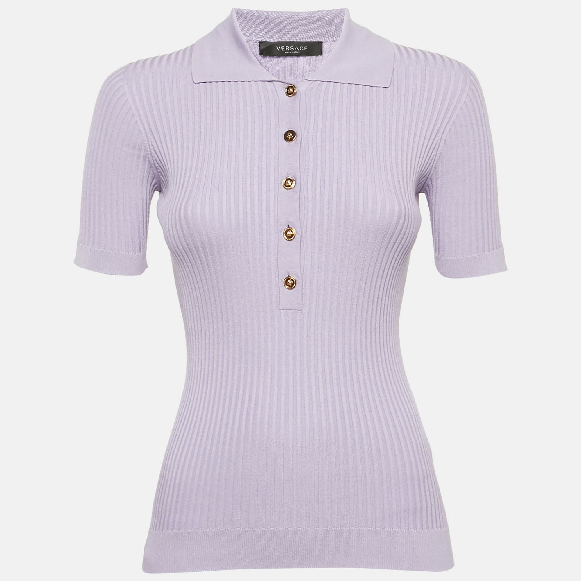 

Versace Purple Rib Knit Top S