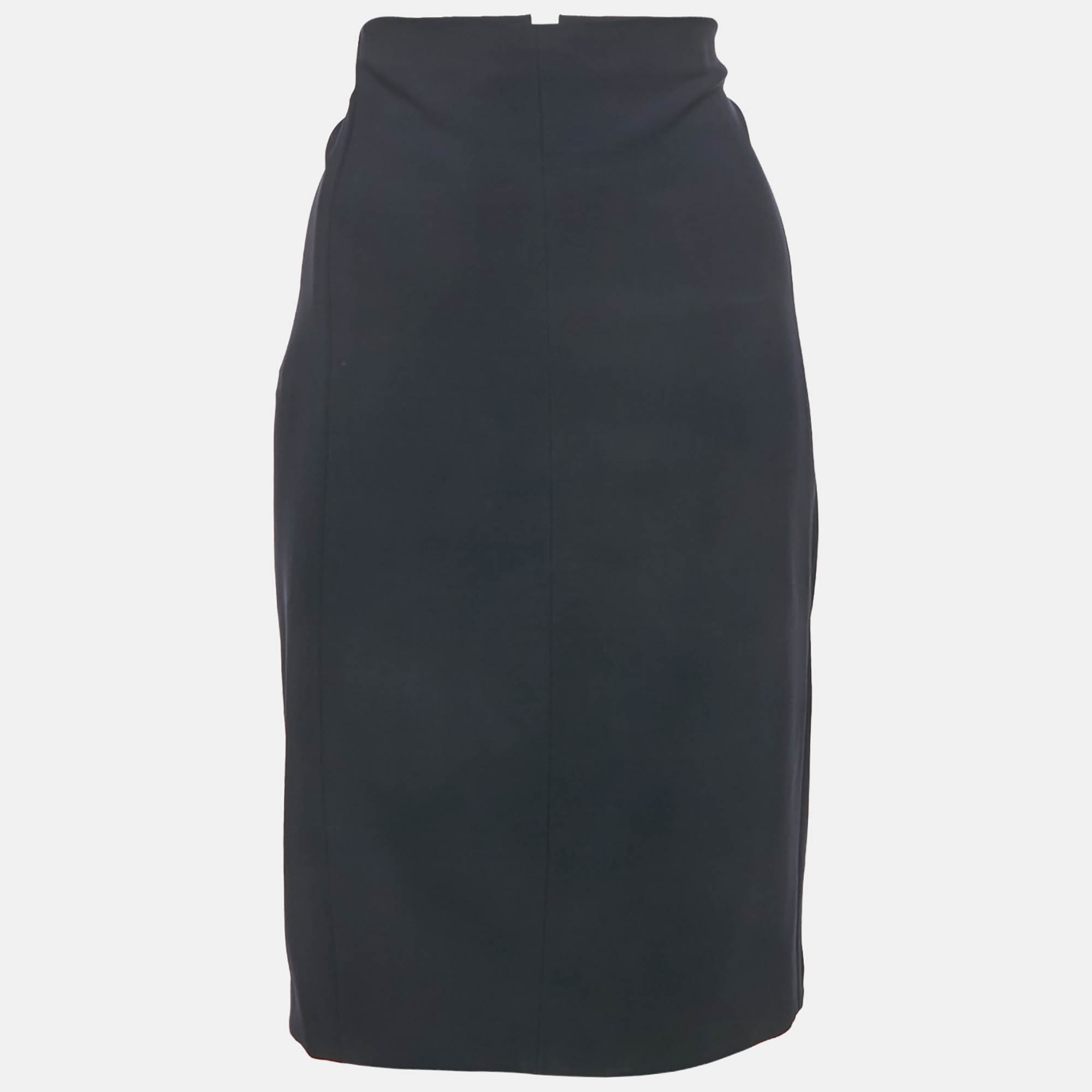 

Versace Navy Blue Knit Knee Length Skirt L